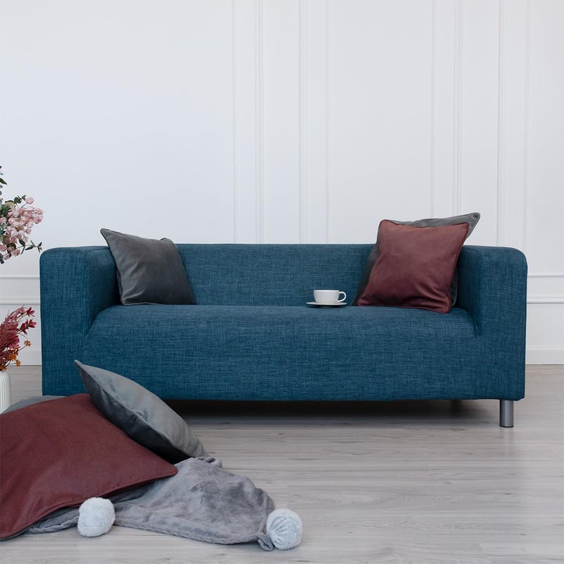 TLYESD Klippan Loveseat Cover Replacement for IKEA Klippan Couch Cover, Klippan Sofa Cover, Klippan Cover Only!(Navy Blue) - Image 1